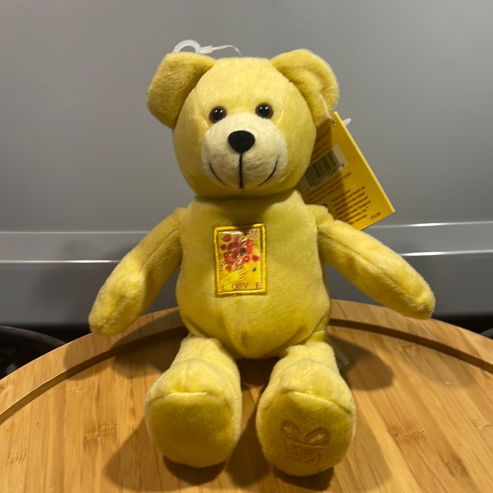 USPS Love Bouquet Stamp Bear Bean Plush 8 inch W tags